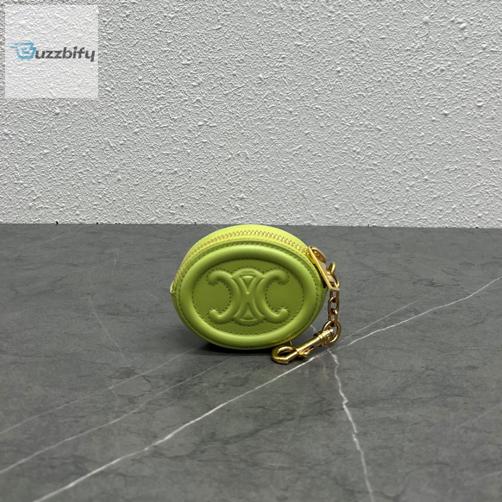 Celine Pulse Cuir Triopee With Hooks – Soft Green For Women 3in/8cm  